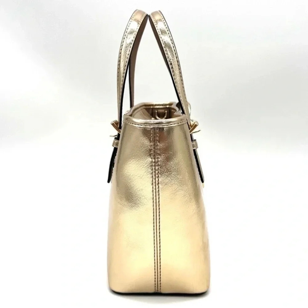 Michael Kors Jet Set Travel XS TZ Tote Bag Gold - Picture 4 of 12